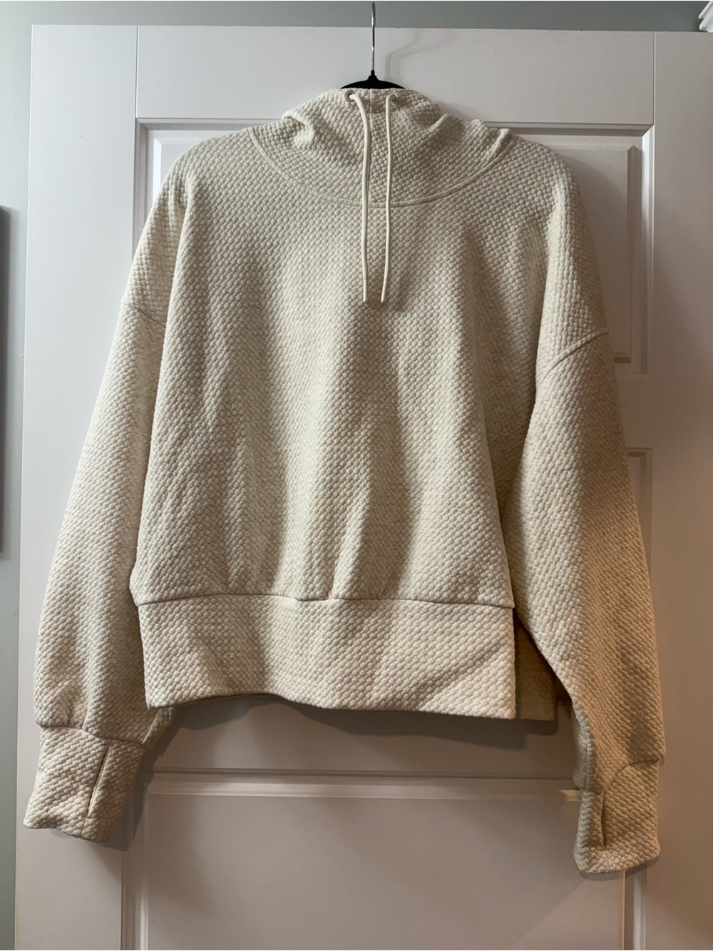 Old Navy Textured Hoodie Sweatshirt - White